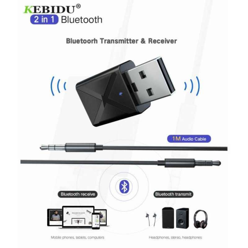 Promo Bluetooth Audio Transmitter dan Receiver 2in1 HiFi Dongle Diskon