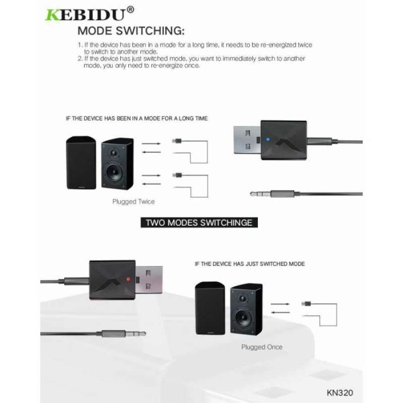Promo Bluetooth Audio Transmitter dan Receiver 2in1 HiFi Dongle Diskon