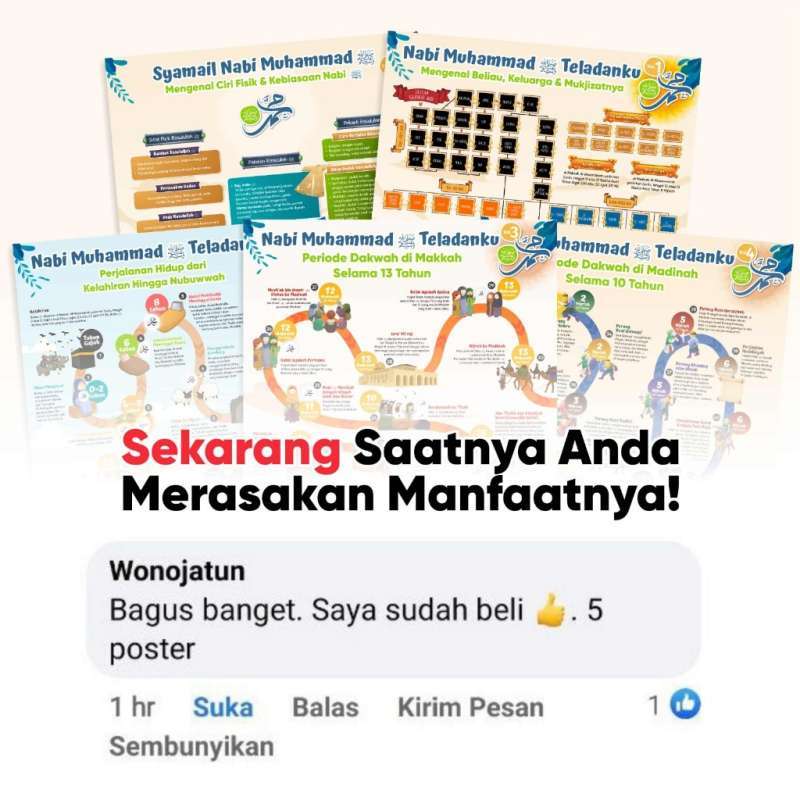 Promo Poster Sirah Nabi ISI 5 Lembar SERI 1 Siroh Nabi Muhammad ...