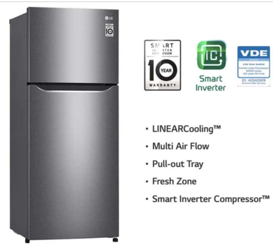 Promo Lg Gnb222Sqib Kulkas 2 Pintu Smart Inverter & Diagnosis New