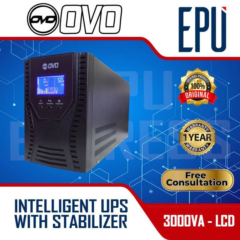 Promo Ovo Ups 3000va 1800 Watt With Avr Stabilizer Ups Lcd 3000 Va Ups ...
