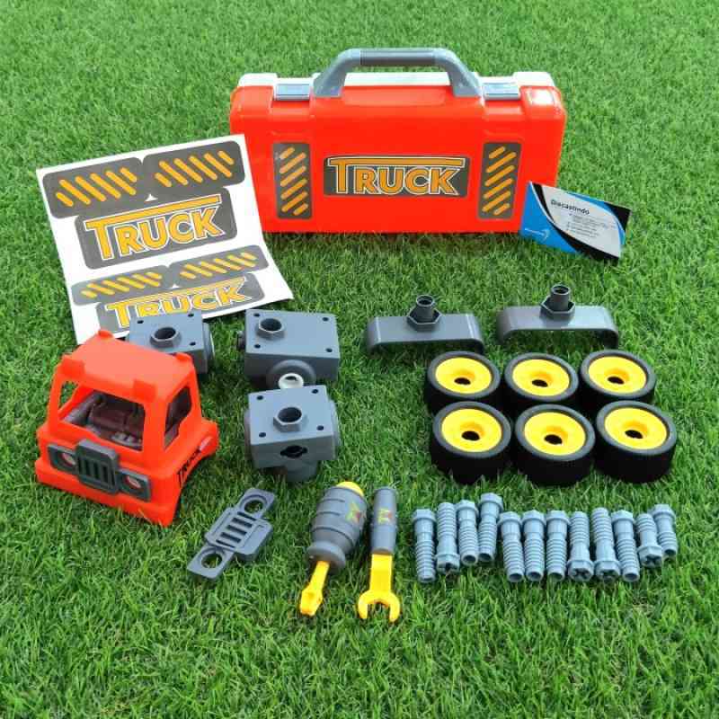 Promo Diy Truck - Engineering Toys - Assembly Box - Truck Container ...