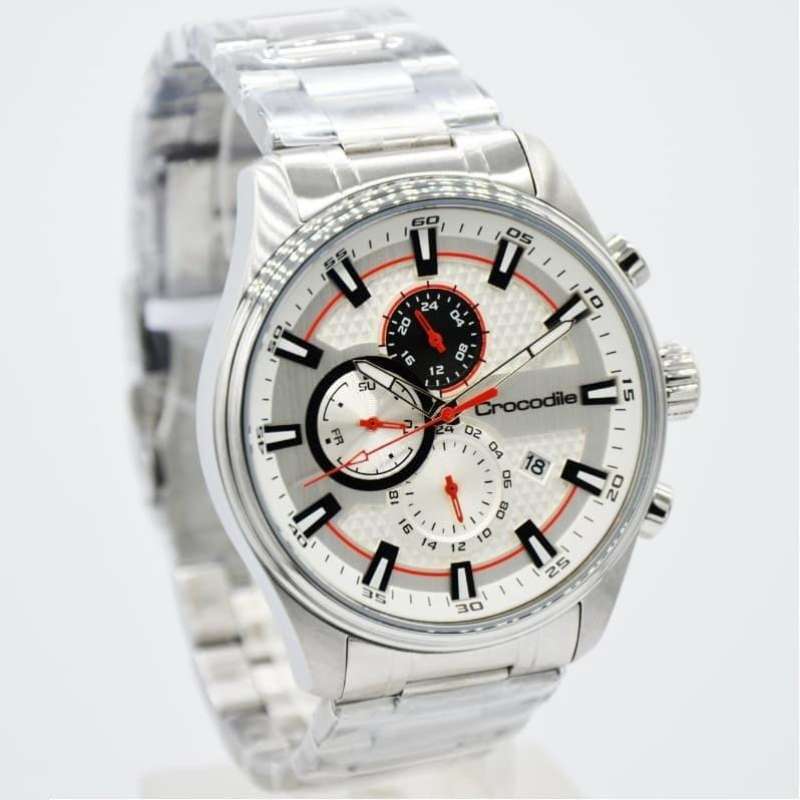 Jam Tangan CROCODILE CM-003A11A Chronograph Stainless Steel Silver