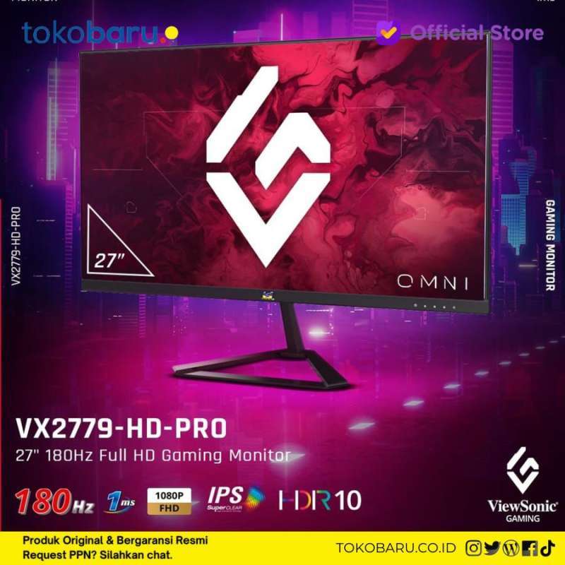 Promo Monitor Viewsonic Led 27 Vx2779-hd-pro Fhd Ips 180hz 1ms Hdr10 ...
