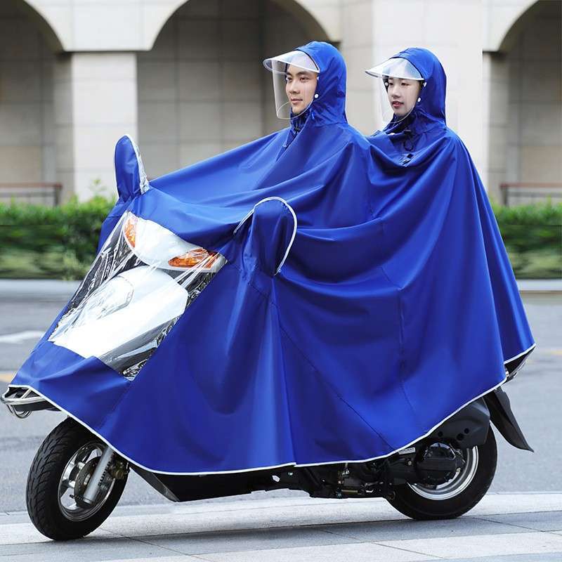 Promo Wfs Mantel Hujan 2 Kepala Jas Hujan Motor Dua Orang Jumbo Full Body Motor Double Ponco 2 Kepala Full Cover Motor Raincoat 2 in 1 Coat Biru 2 Orang Diskon 27 Di