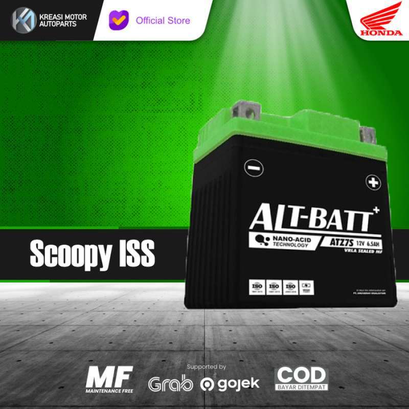 Promo New Aki Motor Scoopy Iss - Alt Battery Atz7s - Gtz7s Terbaru
