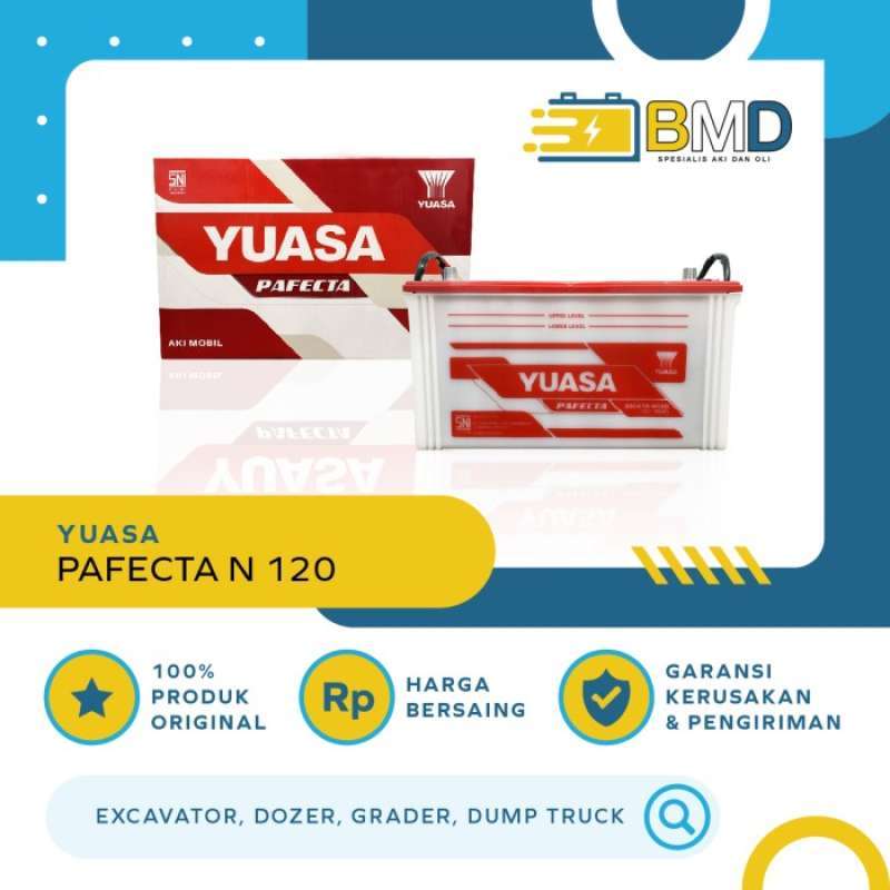 Promo New Aki Mobil Yuasa Pafecta N120 - Excavator, Dozer, R, Dumptruck