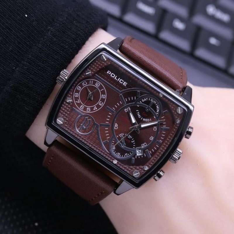 Jual Terlaris Police Jam Tangan Pria Dobel Time Model Kotak Tanggal Aktif 4 6cm Biru Di Seller Hani Groeshop Meruya Utara ilir Kota Jakarta Barat Blibli