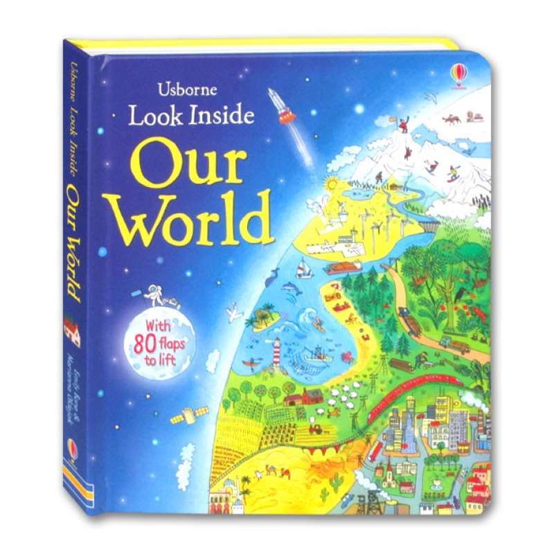 Promo Usborne Look Inside Our World With 80 Flaps To Liftborne Look