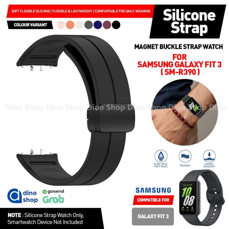 Rubber Silikon Strap Watch Magnet Buckle Tali Jam Tangan Smartband  Smartwatch For SAMSUNG GALAXY FIT SM-R390