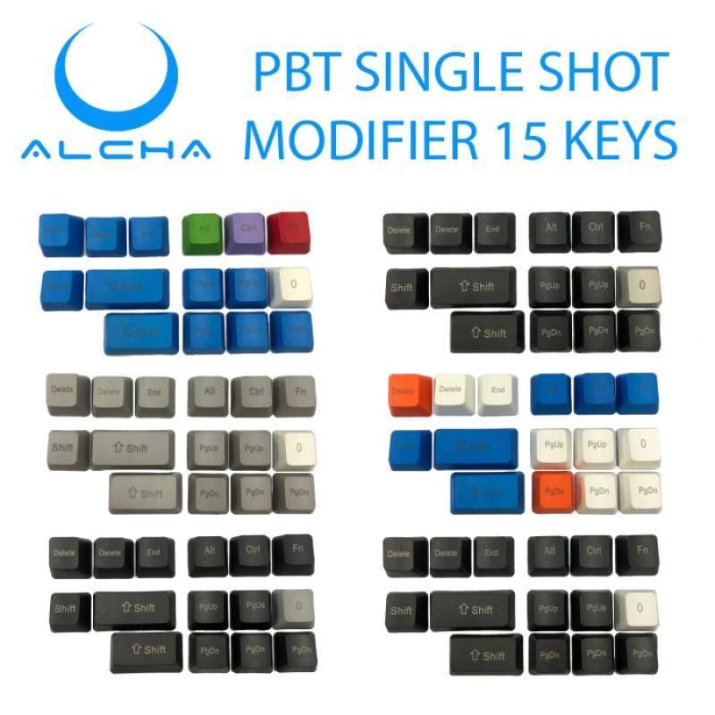 Promo Alcha Keycaps Pbt Modifier 15 Keys Single Shot Diskon 23% Di ...