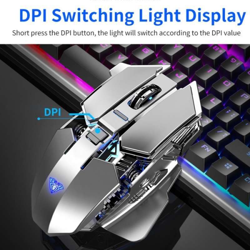 Promo 100% Produk Ori Mouse Gaming Aula Wireless Sc-300 Rechargeable ...