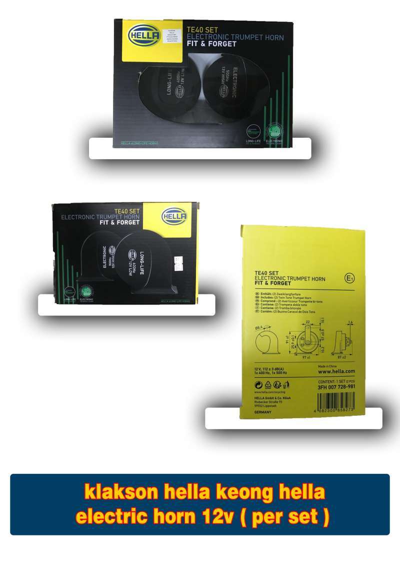 Jual Klakson Hella Keong Hella Electric Horn 12v - Per Set - 67947 Di  Seller Jasutra Motor Store - Jasutra Motor Official Store - Kab. Bekasi |  Blibli