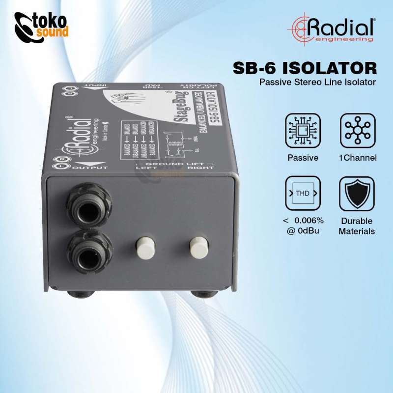 Bolanle Stereo/Mono DI Box – Passive Dual Channel Direct Box & Line Isolator For Guitar, Bass, Keyboard, Studio & Stage