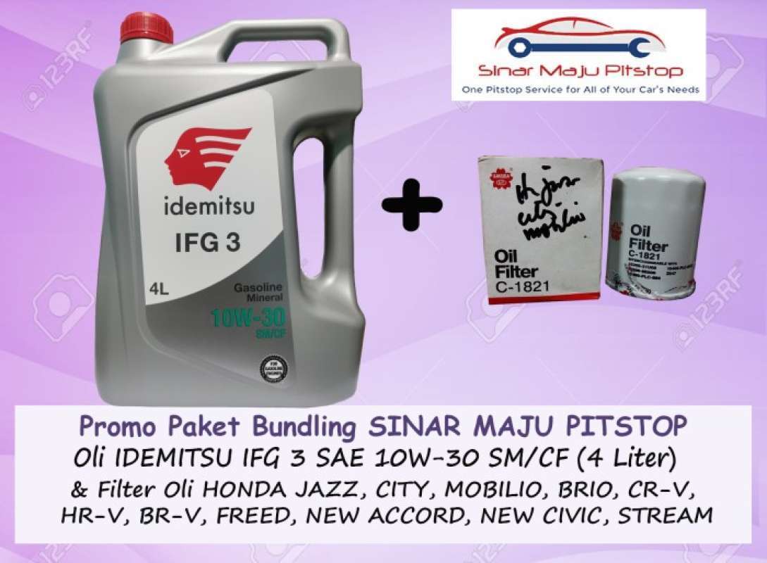 Promo Paket Oli Mobil Idemitsu 10w30 Sm 4 Liter & Filter Diskon 15 Di