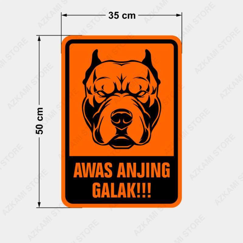 Promo Rambu Awas Anjing Galak 35cm X 50cm - Plat Alumunium Diskon 23%