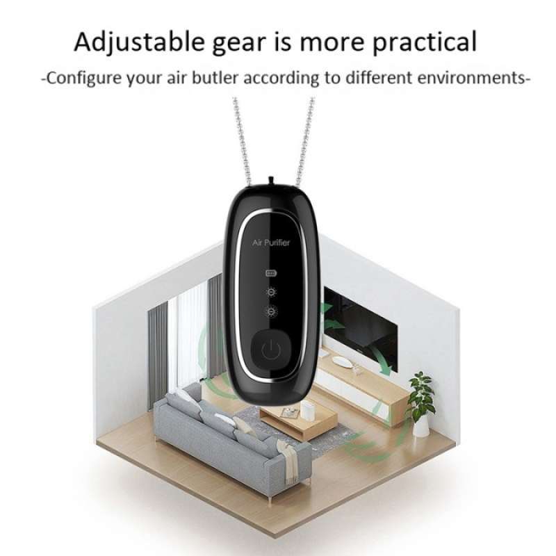 Promo Kalung Air Purifier Anti Virus Covid19 Model Terbaru 120 Juta Ion