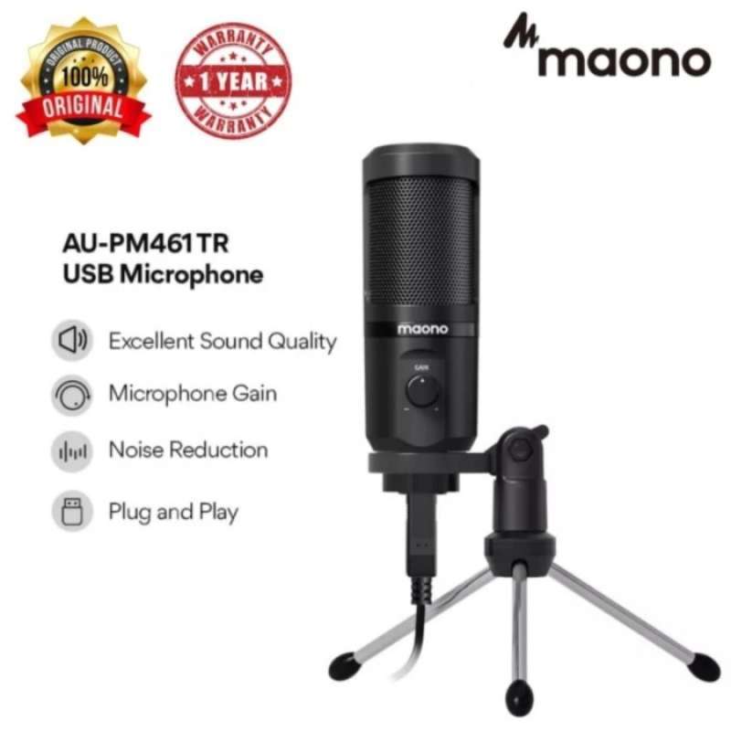 Usb Condensor Promo Maono Au-pm461tr Usb Condensor Rekaman Pc Mic With Tripod Diskon ...