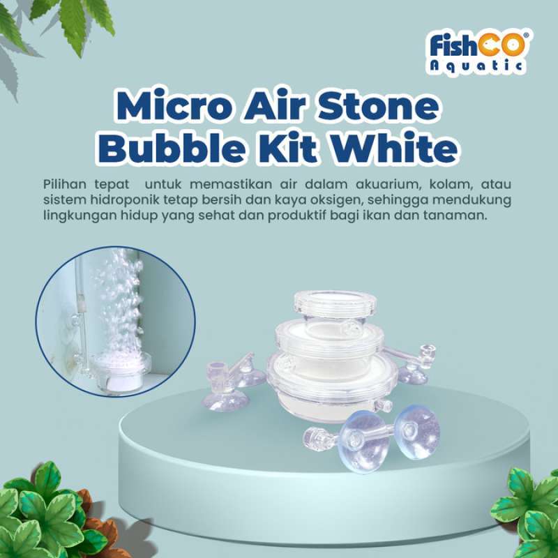 Promo Fishco Aquatic Airstone Micro Bubble Air Diffuser White - Batu ...