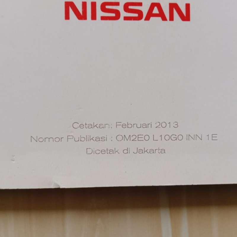 Jual Buku Manual Book Panduan Pemilik Kendaraan Nissan Grand Livina Di