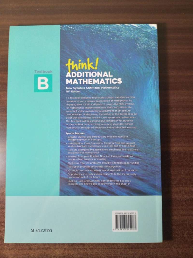 Jual sl education think additional mathematics b textbook di seller