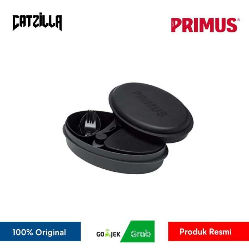 Primus Meal Set – Set Da Picnic 8 Pezzi Rosso – Utensili Da Campeggio Compatti Con Piatti E Contenitore