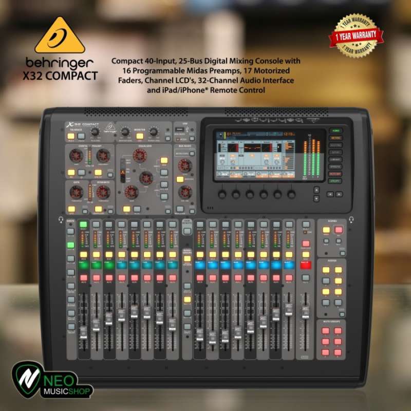 Jual Behringer X32 Compact 40-input, 25-bus Digital Mixing Console Di ...