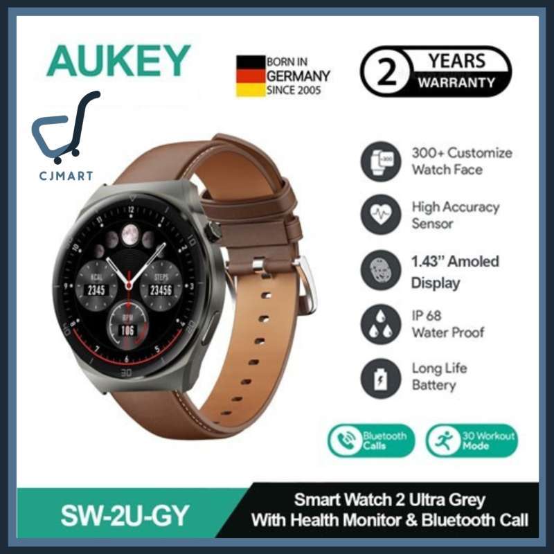 AUKEY SmartWatch Ultra Amoled Display Waterproof BluetoothCall SW-2U  Aukey Smart Watch SW2U IP68 1,43inch Amoled