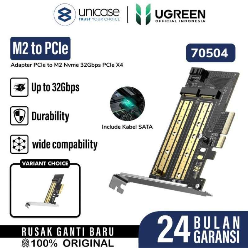 UGREEN Adapter PCIe ke M2 Nvme Express Card 32Gbps PCIe X4 - CM302 70504