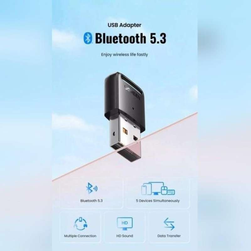 UGREEN Bluetooth Dongle USB Bluetooth 5.3 Adapter Receiver for PC - Black CM591 90225