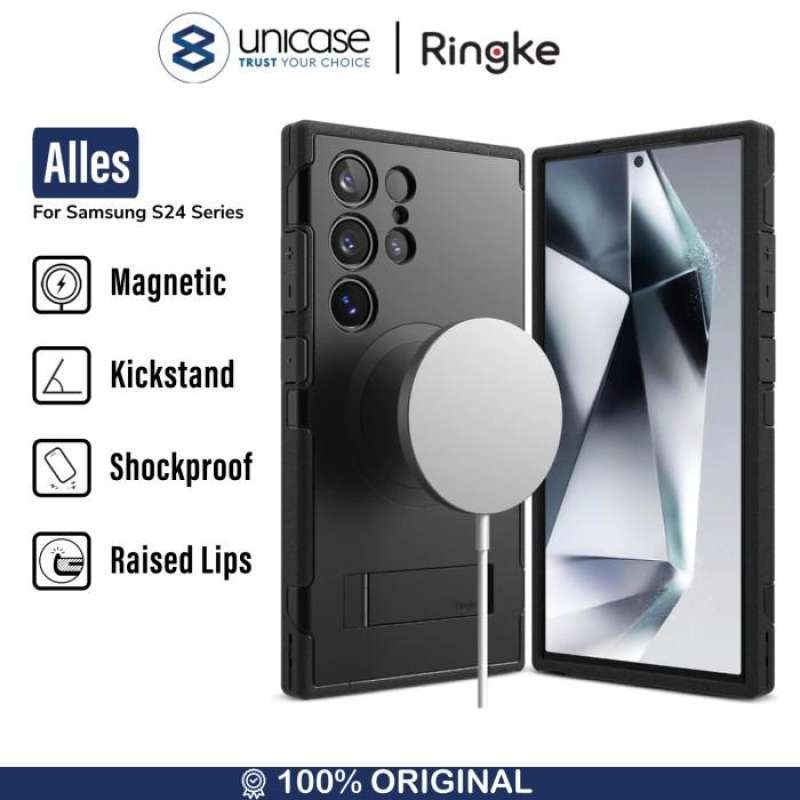 Case Samsung Galaxy S24 Ultra Ringke Alles Magnetic Stand Cover Casing