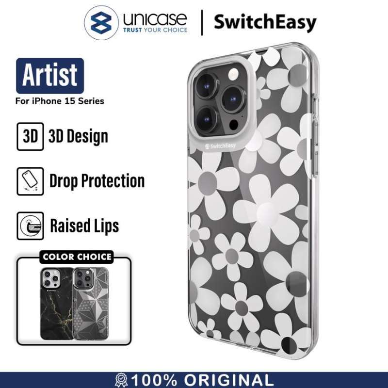 Case iPhone 15 Pro Max Plus SwitchEasy Artist 3D Clear Motif Casing