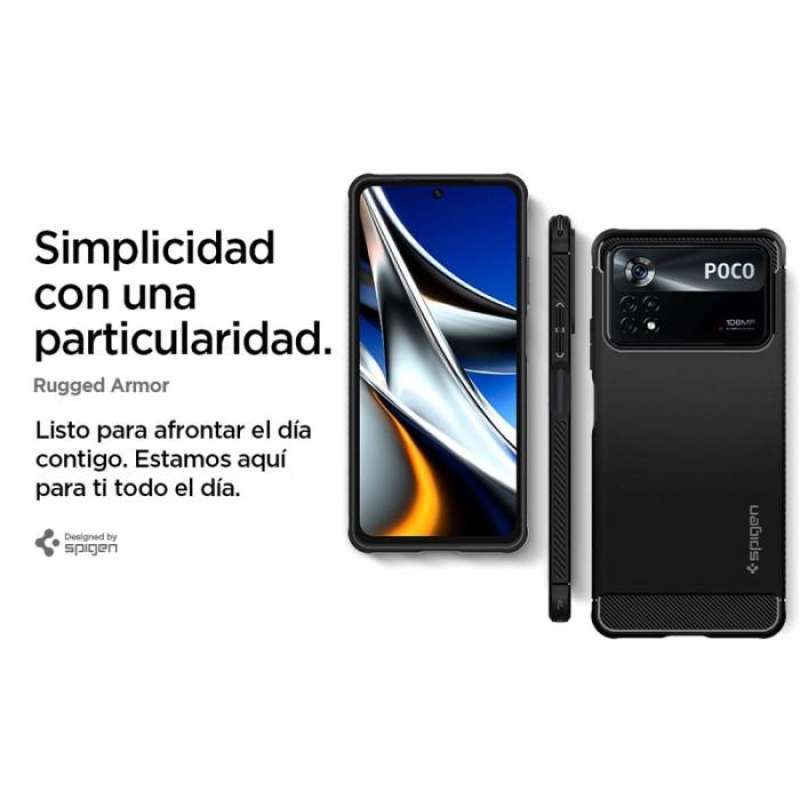 Spigen POCO X4 Pro 5G Case Rugged Armor - Matte Black ACS04541