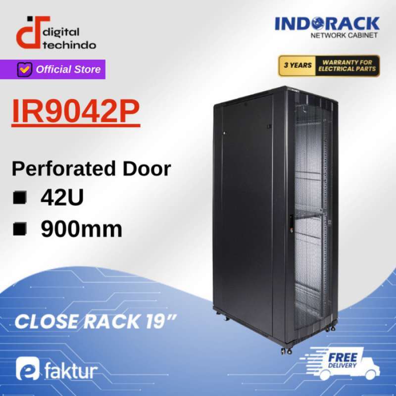 Barat Rack Jual Ir9042p Close Rack 42u Indorack Depth 900mm Perforated Door Rak ...