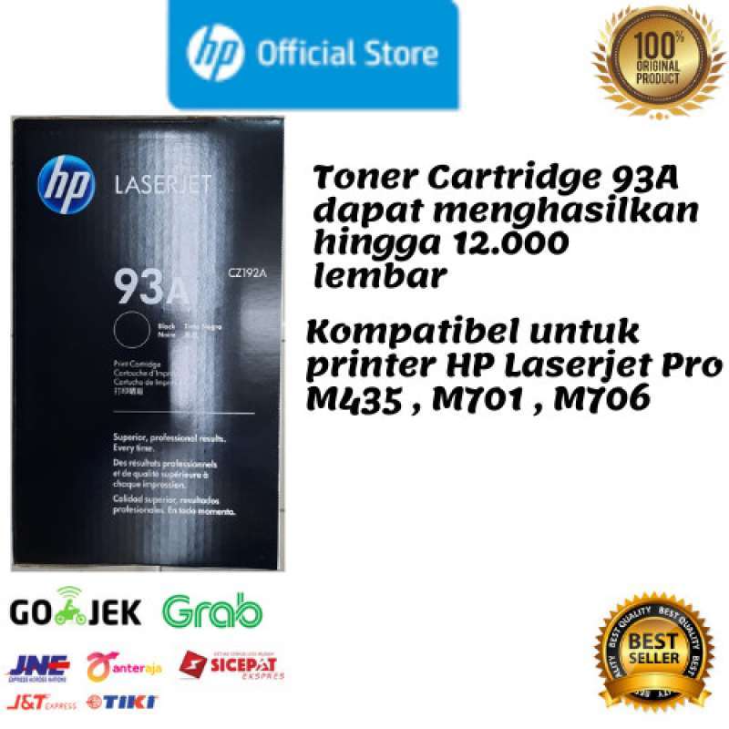 Promo 100% Produk Ori Toner Cartridge Laserjet Hp 93a Black Original