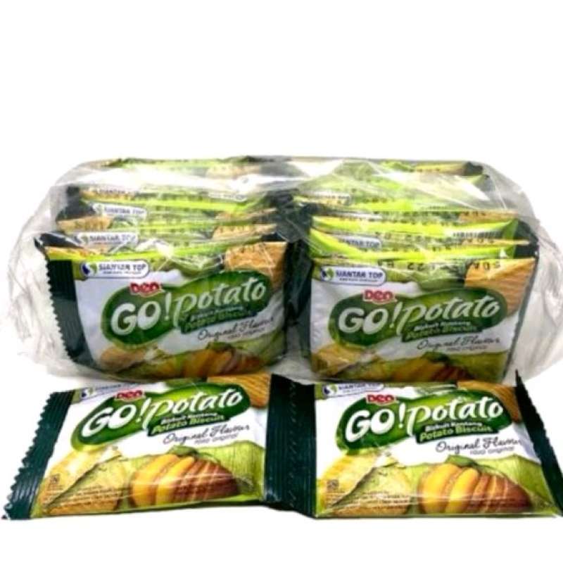 BISKUIT KENTANG GO POTATO RENCENG ISI 10 PCS | 8 GRAM | DEO POTATO | GO POTATO SIANTAR TOP RASA ORIGINAL