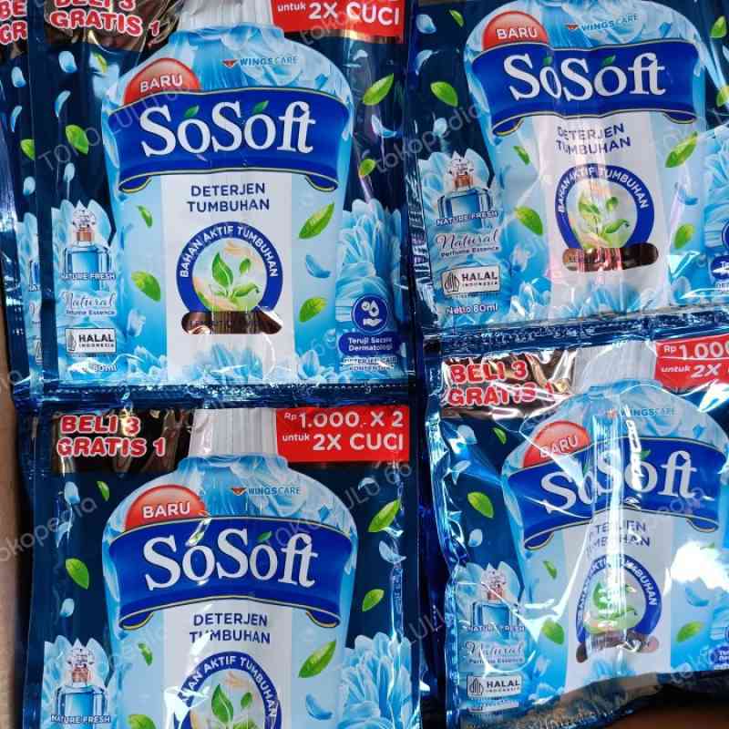 Promo Sosoft Detergent Cair Sachet 1 Dus / Karton Diskon 33% Di Seller ...