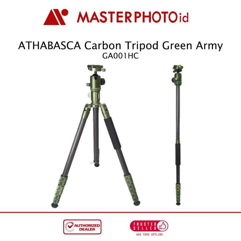 Jual Athabasca Carbon Tripod Green Army Ga001hc Di Seller