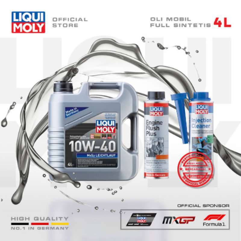 Promo [paket Ganti Oli Mobil] Leichtlauf Mos2+engine Flush+injection