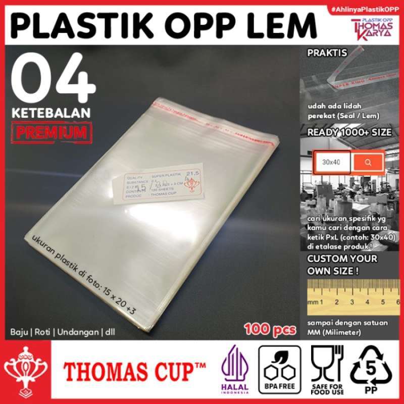 Opp Roti Polos Jual 28x39.5 Plastik Opp Tebal (polos /tanpa Lem) Plastik Roti Tawar ...