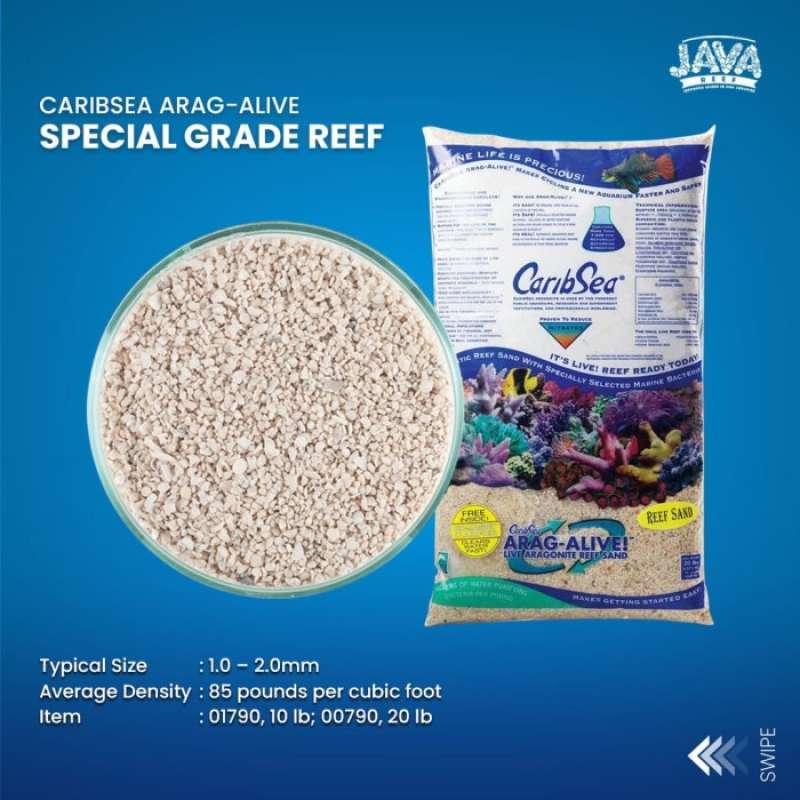 CaribSea Arag-Alive Spezialsand – 9 Kg Aragonit-Substrat Für Riffaquarien & Meerwassertanks
