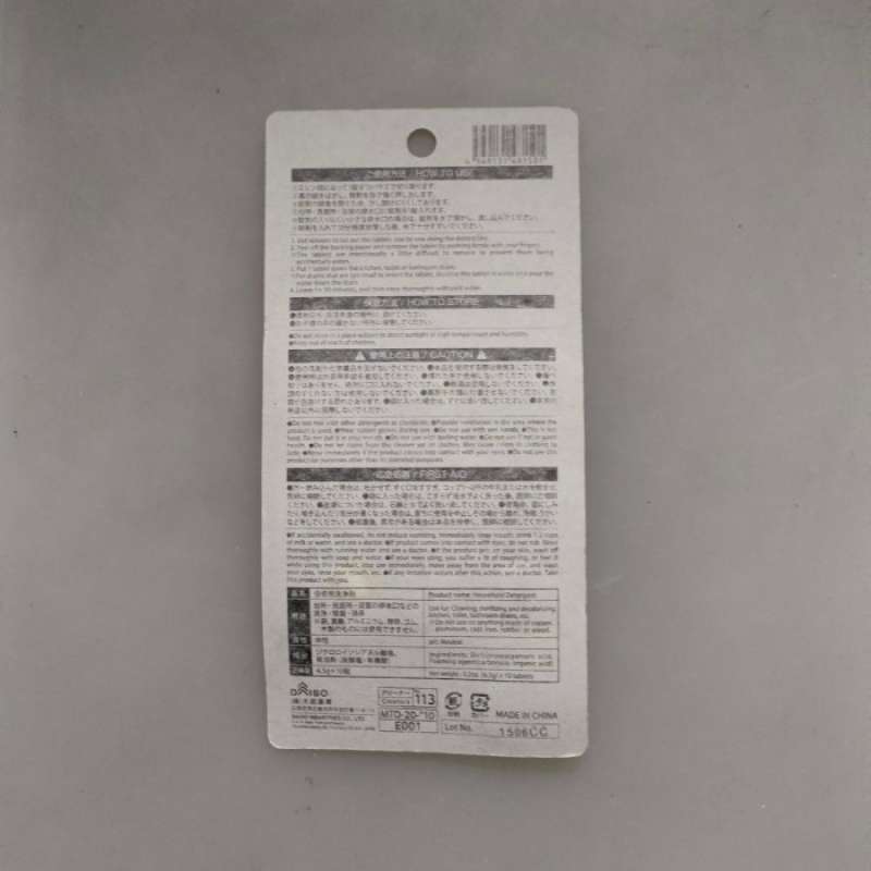 Jual Daiso Drain Cleaner Tablet Pembersih Saluran Air Bak Cuci Piring