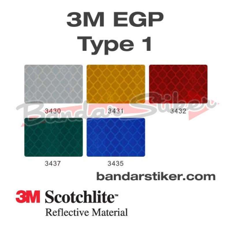 Promo 3m Scotchlite Egp 3430 Prismatic Tipe 1 Stiker Rambu Reflektor ...