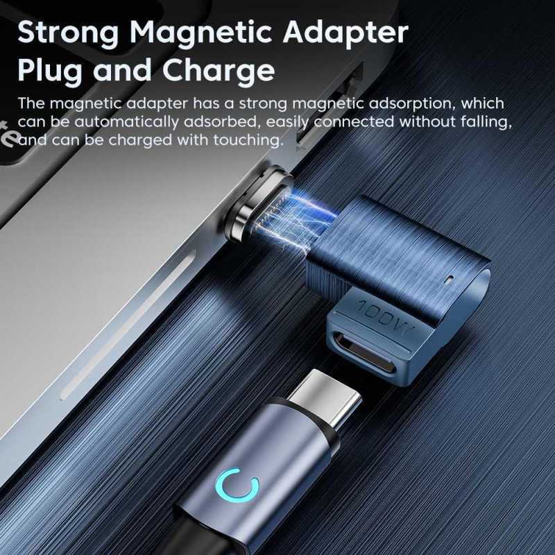 Jual Otg Type C Female To Male Adapter Magnetic Converter 100w Tq-otg03 ...