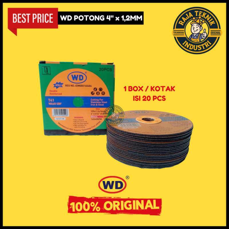 Jual Batu Gerinda Potong Wd 4 Inch X 1,2 Mm Original - Harga Per Box ...
