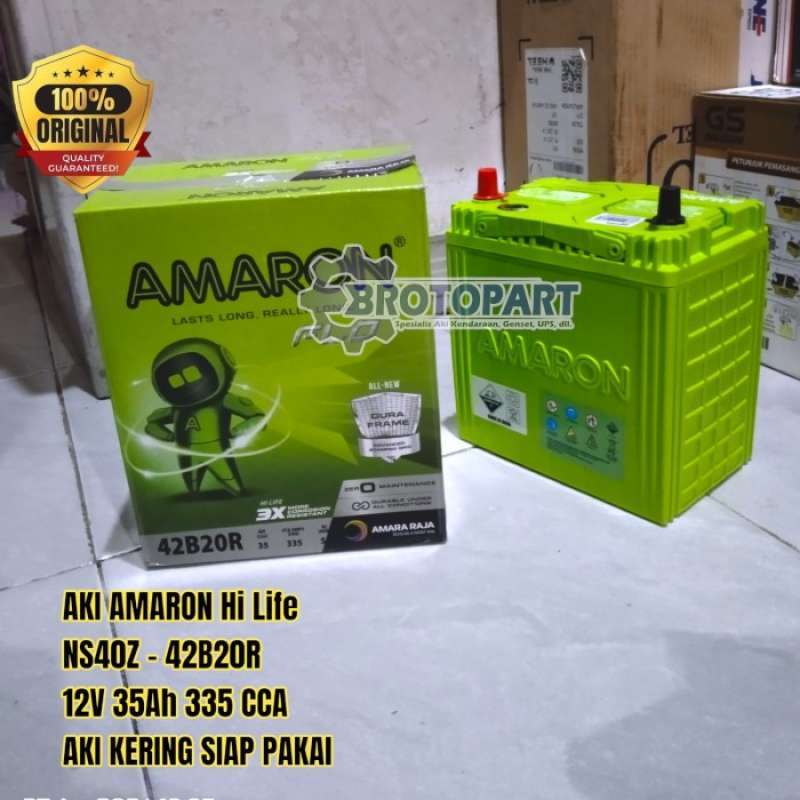 Promo Aki Mobil Amaron Hi Life Ns40z 42b20r Mf 35ah Accu Kering Siap