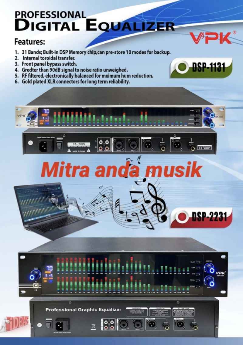 Promo Promo- Equalizer Digital Profesional Dsp1131 31 Band Diskon 50% ...
