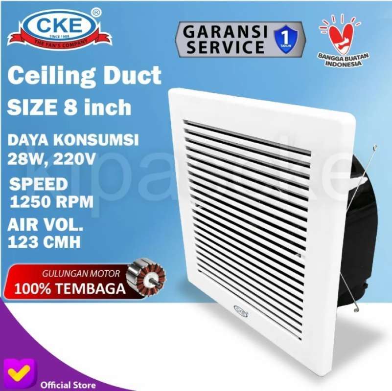 Promo Exhaust Fan Ceiling Plafon 8 Inch Kipas Angin Hisap Plafon Kamar