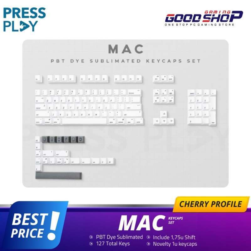 Promo Mac Pbt Dye Sub Keycaps By Press Play Diskon 20% Di Seller Good ...