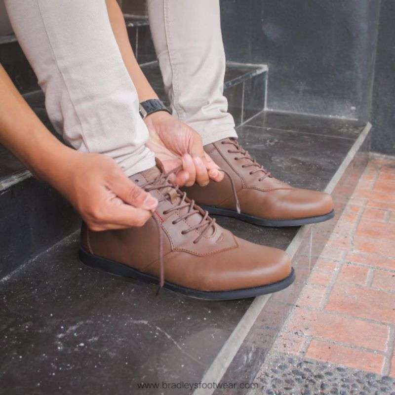 Garage Sepatu Semi Boot Fashion Pria Model Boots Ventura Kasual Formal  Pria Kulit Asli Sapi Cokelat 44